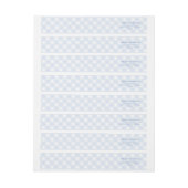 Étiquettes d'adresse de retour En vichy bleu (Feuille)