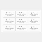 Étiquettes d'adresse de retour étanche pour entrep (Feuille)