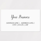 Étiquettes d'adresse de retour étanche pour entrep (Design 2)