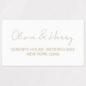 Étiquettes d'adresse de retour étanches élégantes (Design 2)