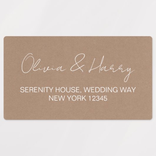 Étiquettes d'adresse de retour étanches Rustique É (Design 2)
