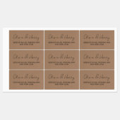 Étiquettes d'adresse de retour étanches rustiques  (Feuille)