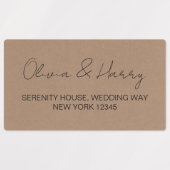 Étiquettes d'adresse de retour étanches rustiques  (Design 2)