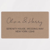 Étiquettes d'adresse de retour étanches rustiques  (Design 1)