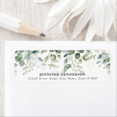 Étiquettes d'adresse de retour Eucalyptus (En situation)