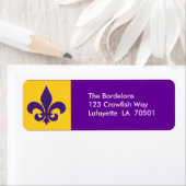 Étiquettes d'adresse de retour Fleur de Lis (En situation)