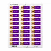 Étiquettes d'adresse de retour Fleur de Lis (Feuille entière)