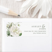 Étiquettes d'adresse de retour Fleurs (En situation)