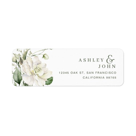 Étiquettes d'adresse de retour Fleurs (Devant)
