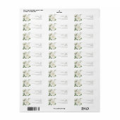 Étiquettes d'adresse de retour Fleurs (Feuille entière)