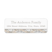 Étiquettes d'adresse de retour Floral Automne (Devant)