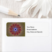 Étiquettes d'adresse de retour Floral Sundial (En situation)