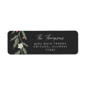 Étiquettes d'adresse de retour florale (Devant)