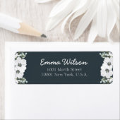 Étiquettes D'Adresse De Retour Florale Avec Fleurs (En situation)