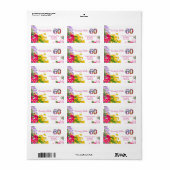 Étiquettes d'adresse de retour florale moderne à 6 (Feuille entière)