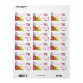 Étiquettes d'adresse de retour florale moderne à 7 (Feuille entière)