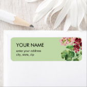 Étiquettes d'adresse de retour florale simples (En situation)