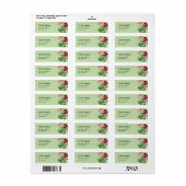 Étiquettes d'adresse de retour florale simples (Feuille entière)