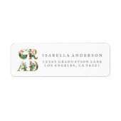 ÉTIQUETTES D'ADRESSE DE RETOUR FLORALE vintage ÉLÉ (Devant)