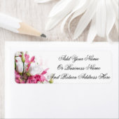 Étiquettes d'adresse de retour florales (En situation)