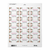 Étiquettes d'adresse de retour florales, fleurs d' (Feuille entière)