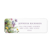 Étiquettes d'adresse de retour florales Love in Bl (Devant)