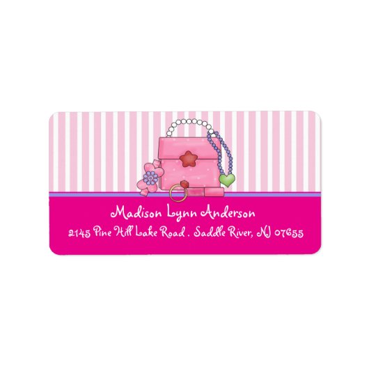Étiquettes d'adresse de retour Fun Girl Purse Girl (Devant)