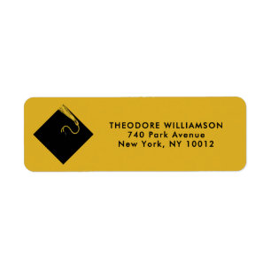 Étiquettes d'adresse de retour Gold