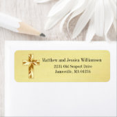 Étiquettes d'adresse de retour Gold Christian Cros (En situation)