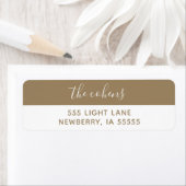 Étiquettes d'adresse de retour Gold et White (En situation)