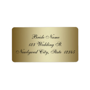 Étiquettes d'adresse de retour Gold Wedding RSVP