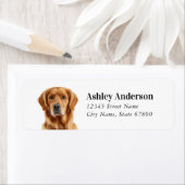 Étiquettes d'adresse de retour Golden Retriever (En situation)