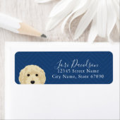 Étiquettes d'adresse de retour Goldendoodle (En situation)