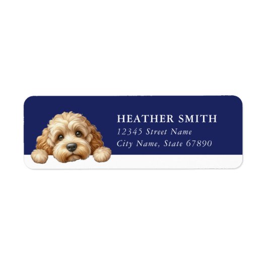 Étiquettes d'adresse de retour Goldendoodle (Devant)