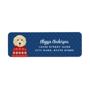Étiquettes d'adresse de retour Goldendoodle
