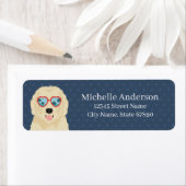 Étiquettes d'adresse de retour Goldendoodle (En situation)