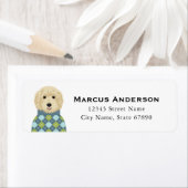 Étiquettes d'adresse de retour Goldendoodle (En situation)