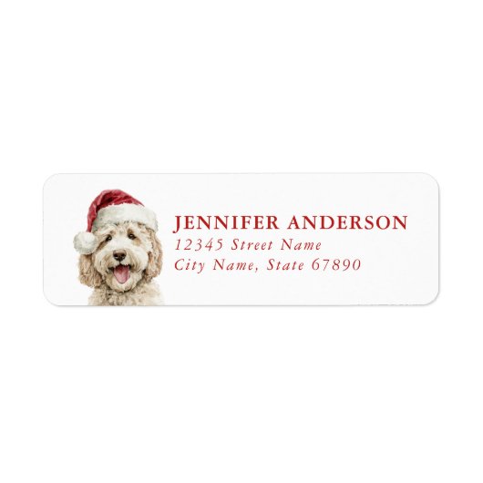 Étiquettes d'adresse de retour Goldendoodle (Devant)