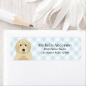 Étiquettes d'adresse de retour Goldendoodle (En situation)