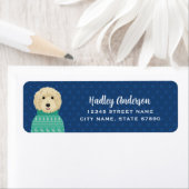 Étiquettes d'adresse de retour Goldendoodle (En situation)