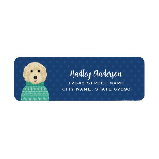 Étiquettes d'adresse de retour Goldendoodle (Devant)