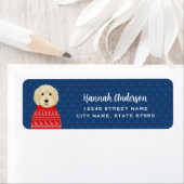 Étiquettes d'adresse de retour Goldendoodle (En situation)