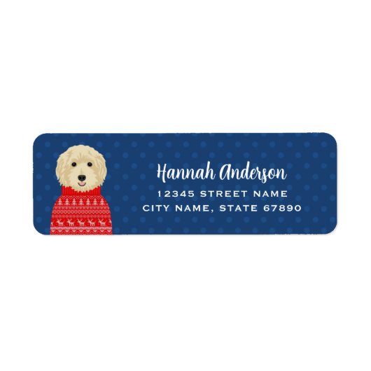 Étiquettes d'adresse de retour Goldendoodle (Devant)