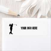 ÉTIQUETTES D'ADRESSE DE RETOUR GOLFER (En situation)