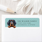 Étiquettes d'adresse de retour Gordon Setter (En situation)