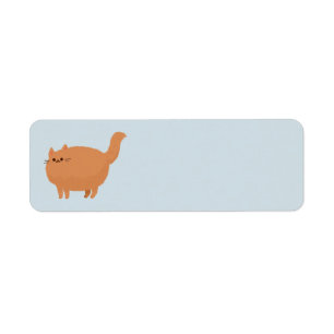 ÉTIQUETTES D'ADRESSE DE RETOUR GRAS CAT
