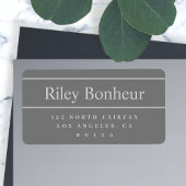 Étiquettes d'adresse de retour gris