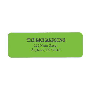 Étiquettes d'adresse de retour gris vert Halloween