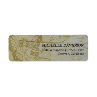 Étiquettes d'adresse de retour Grunge Fairy