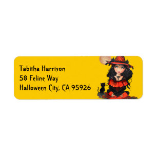 Étiquettes d'adresse de retour Halloween